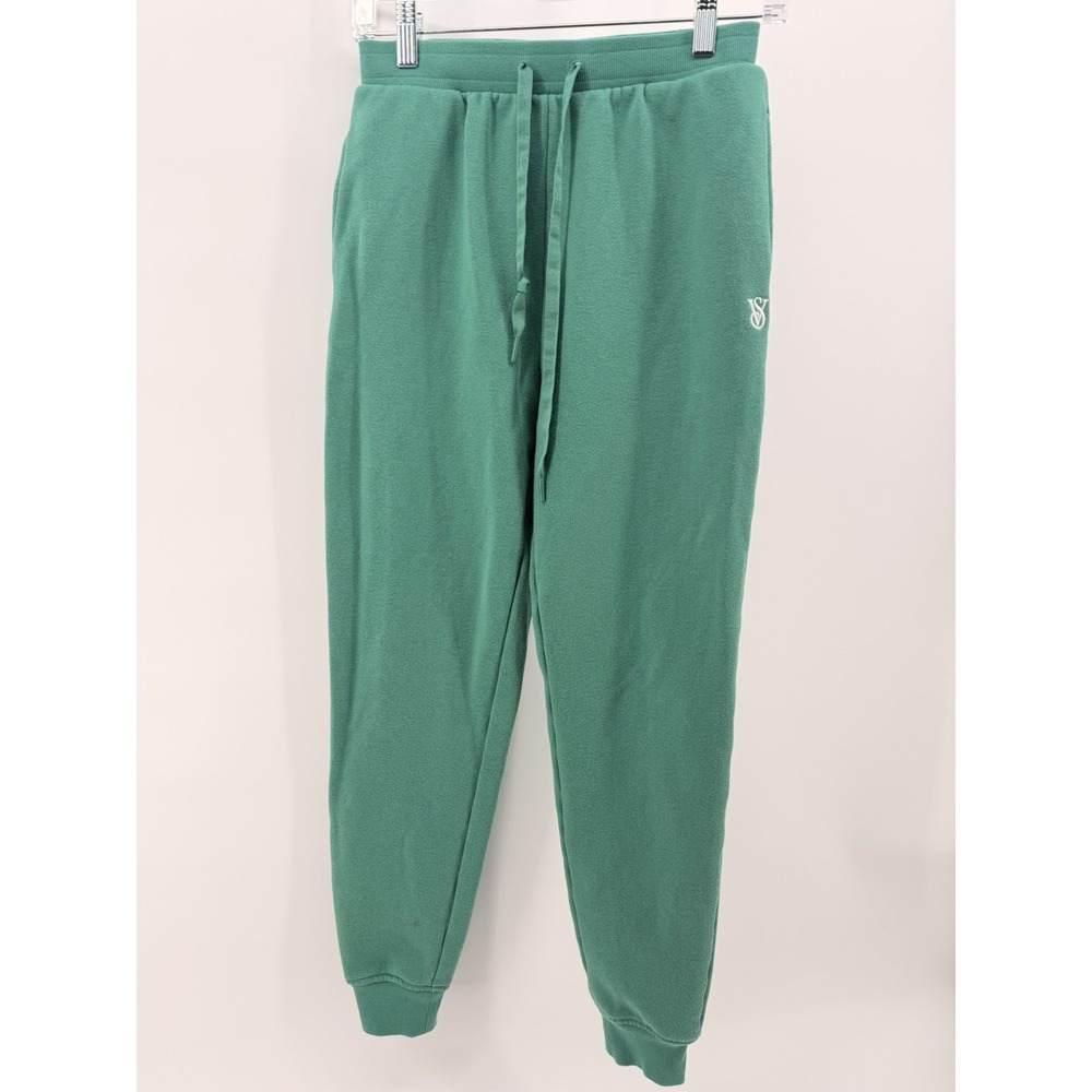 Victoria's Secret PINK Green Fleece Jogger Sweatpants Women's XS